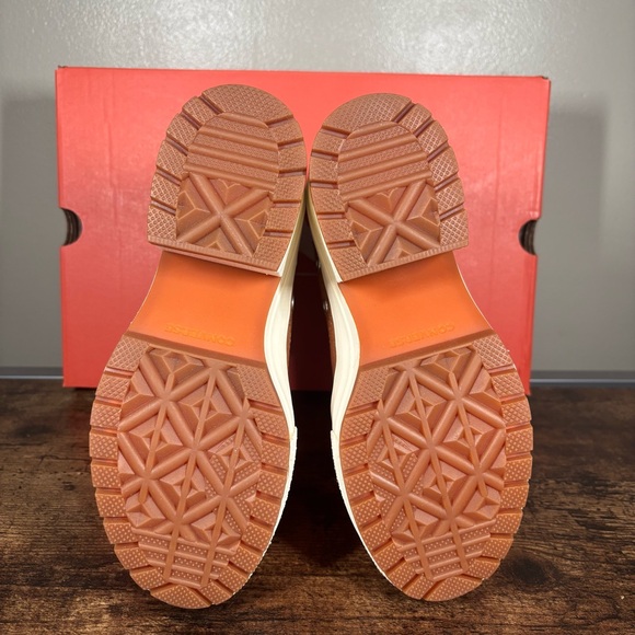 Converse Chuck 70 De Luxe Heel Hi Platform A05253C Women’s Size 5.5 Tawny Owl - Picture 7 of 9